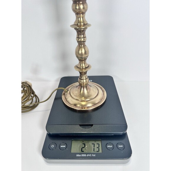 Vintage Brass Candlestick‎ Skinny Lamp With Double Bulb Holder No Shade 20” Tall - Picture 10 of 10